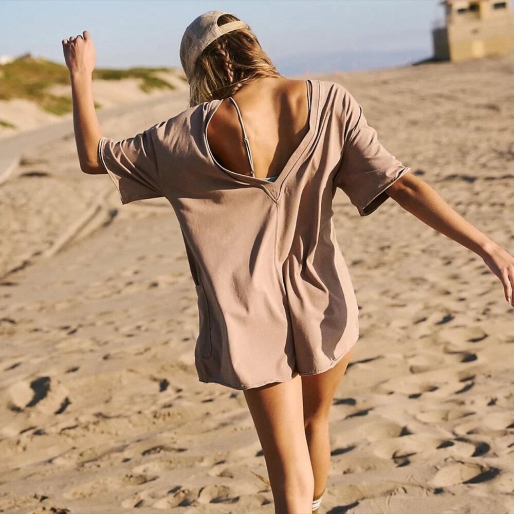 Free People Hot Shot Tee Romper NEW WITH TAGS